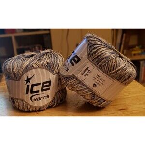 100% Viscose summer yarn blue,cream.2 sk